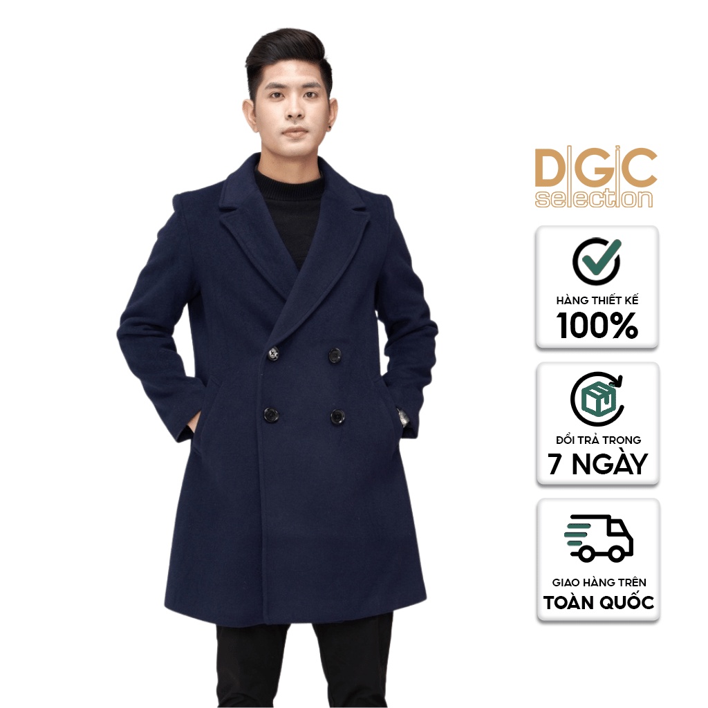 Áo Mangto Nam Cổ Hai Ve Dáng Dài DGCs - WAMT2001M