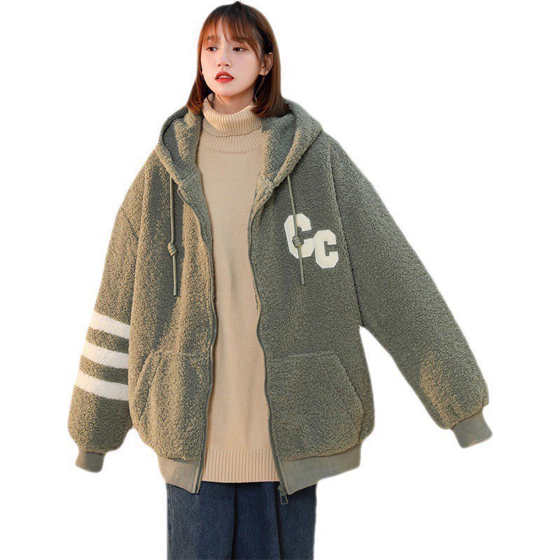 Áo Khoác lông vạch tay CC-8C8T (Trang,xam)