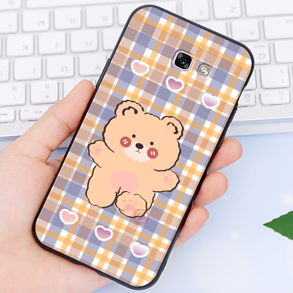 Ốp Samsung 😍 Ốp lưng Samsung A5 2017 A7 2017 Cute Bear nhựa cao cấp viền silicon