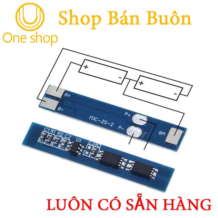 Module Bảo Vệ Pin Lithium 2 Cell 7.4V Dòng Xả 7A