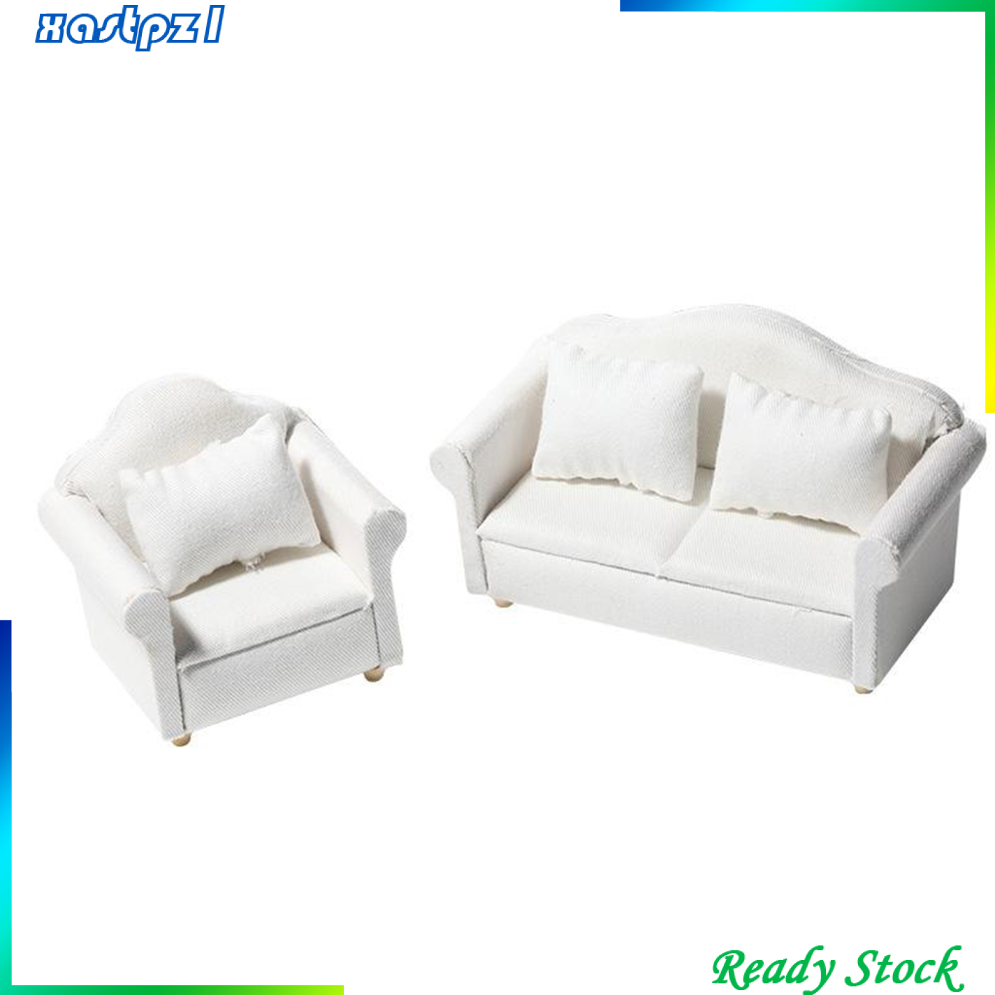 Bộ Ghế Sofa Mini Bằng Gỗ Tỉ Lệ 1 / 12 Trang Trí Nhà Búp Bê