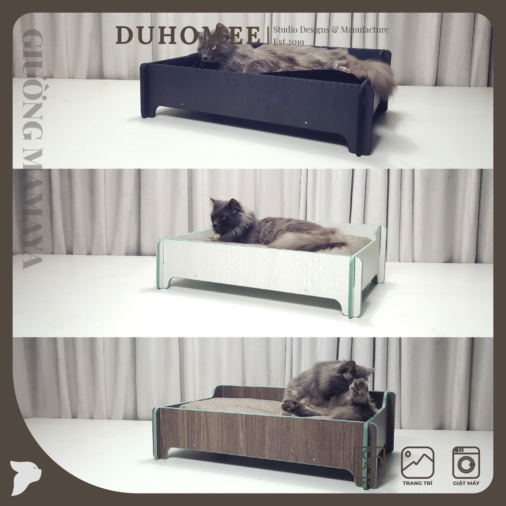 Giường nệm thú cưng MAMAYA dành cho chó mèo thiết kế sang chảnh êm ái - Duhomee