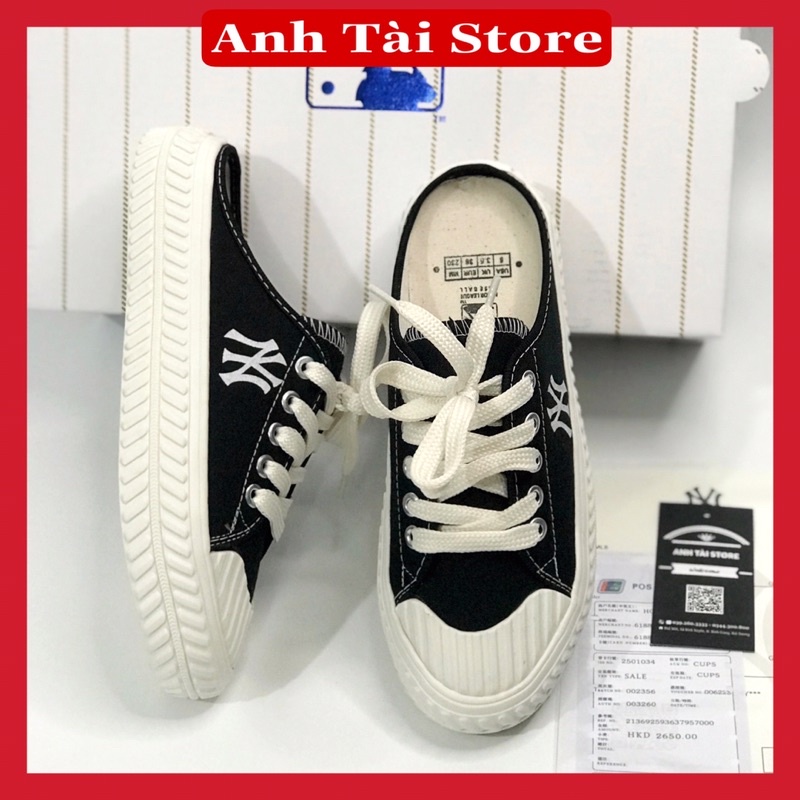 (⚡️Tặng Full bok + vớ + quà ⚡️) Giày sneakers nữ sục đạp gót đen đế bằng êm chân chống trơn trượt GS 766