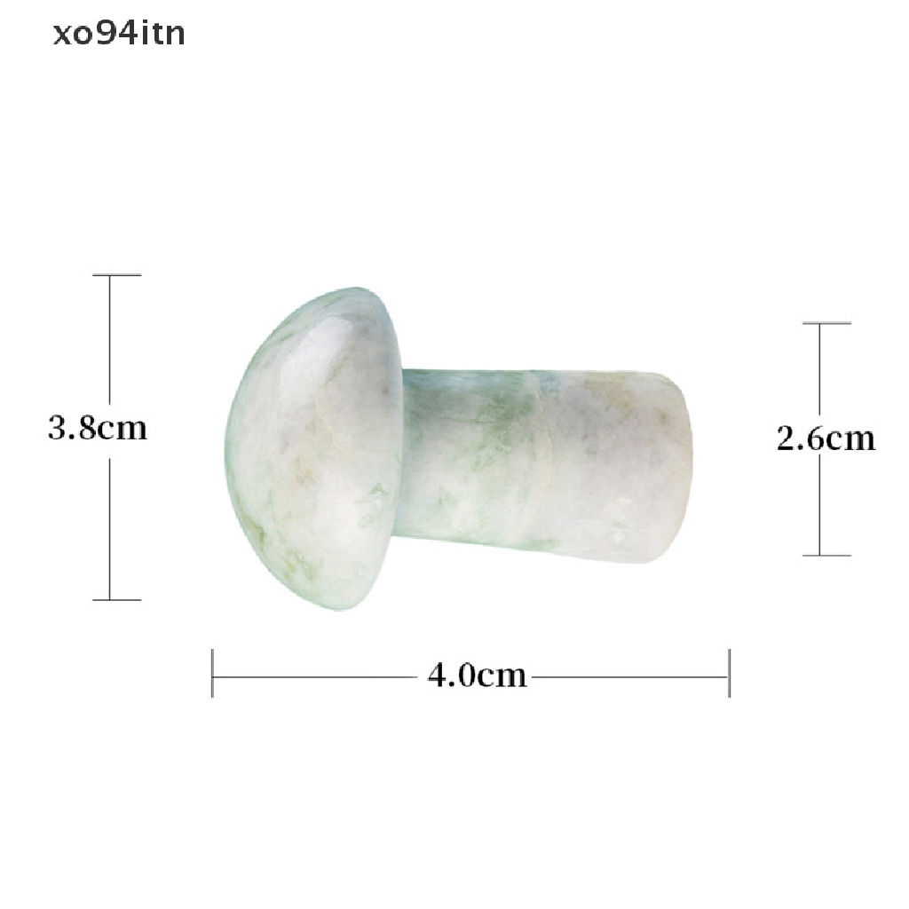 Dụng Cụ Mát Xa Lưng &amp; Chân Hình Nấm Bằng Ngọc Bích Tự Nhiên