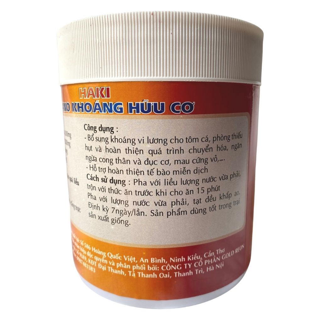 Khoáng hữu cơ nano Haki bổ sung khoáng vi lượng cho tôm cá - Hộp 500 gram