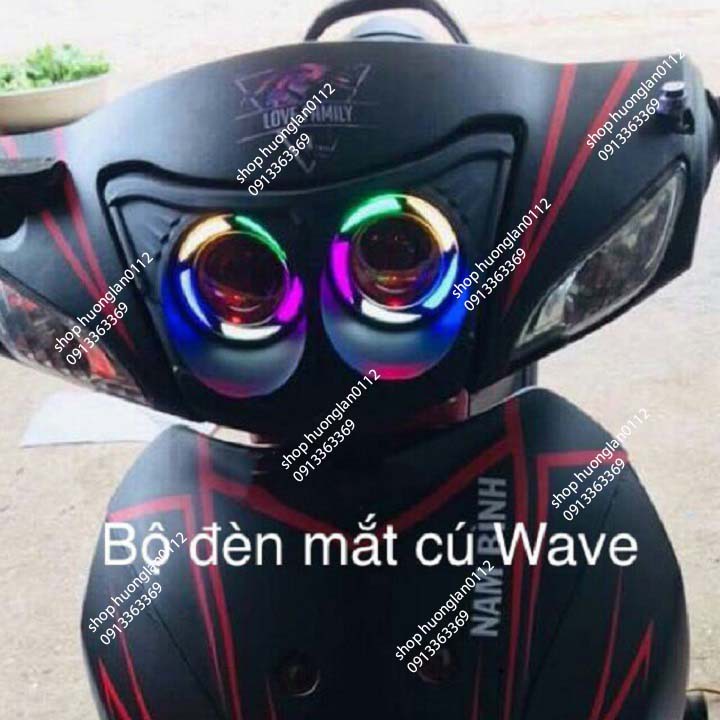 Pha đèn mắt cú xe máy Wave