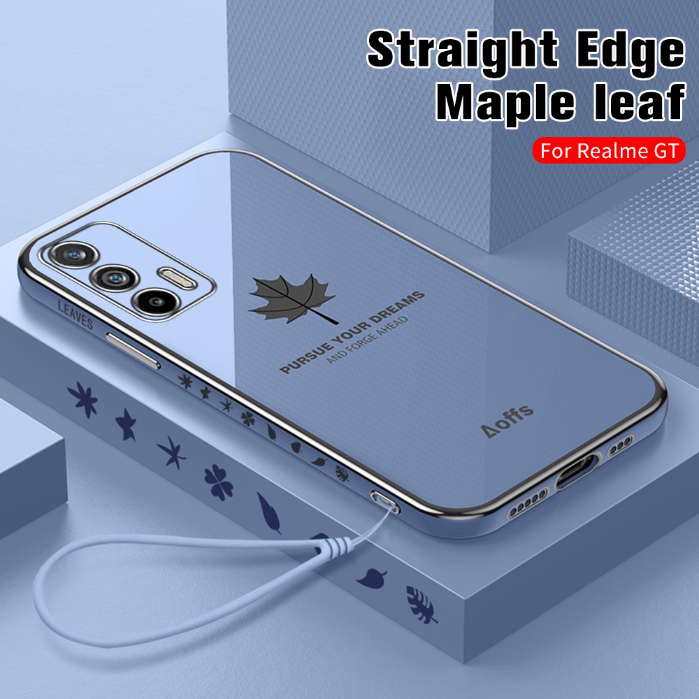 Ốp Điện Thoại Mềm Siêu Mỏng Chống Rơi Màu Kẹo Họa Tiết Lá Phong Cho Oppo Realme 8 5g Find X3 / X3 Pro Realme Gt Neo V15 V5 / 7 5g