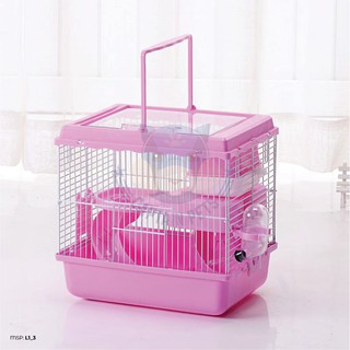 Lồng Hamster nắp kính 2 tầng