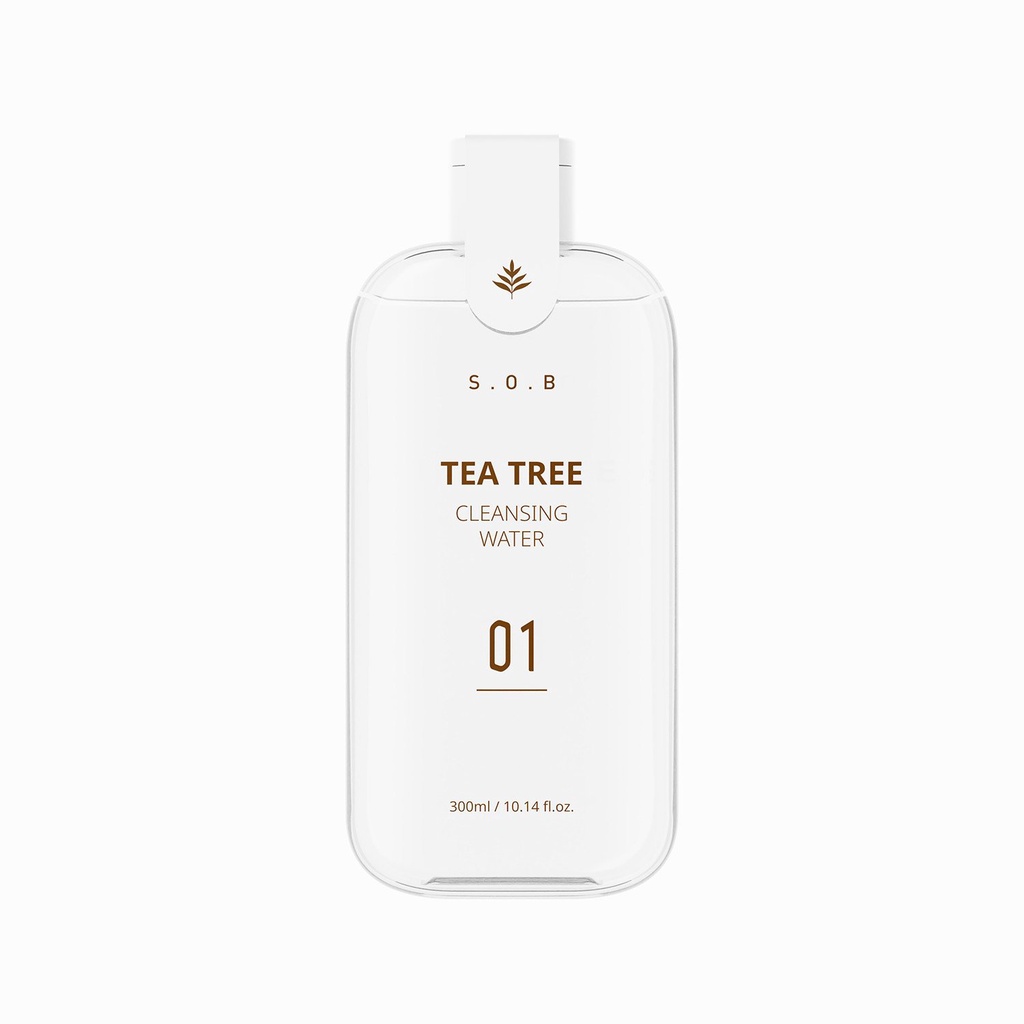 Nước tẩy trang làm sạch giảm mụn S.O.B Tea Tree Cleansing Water 300ML