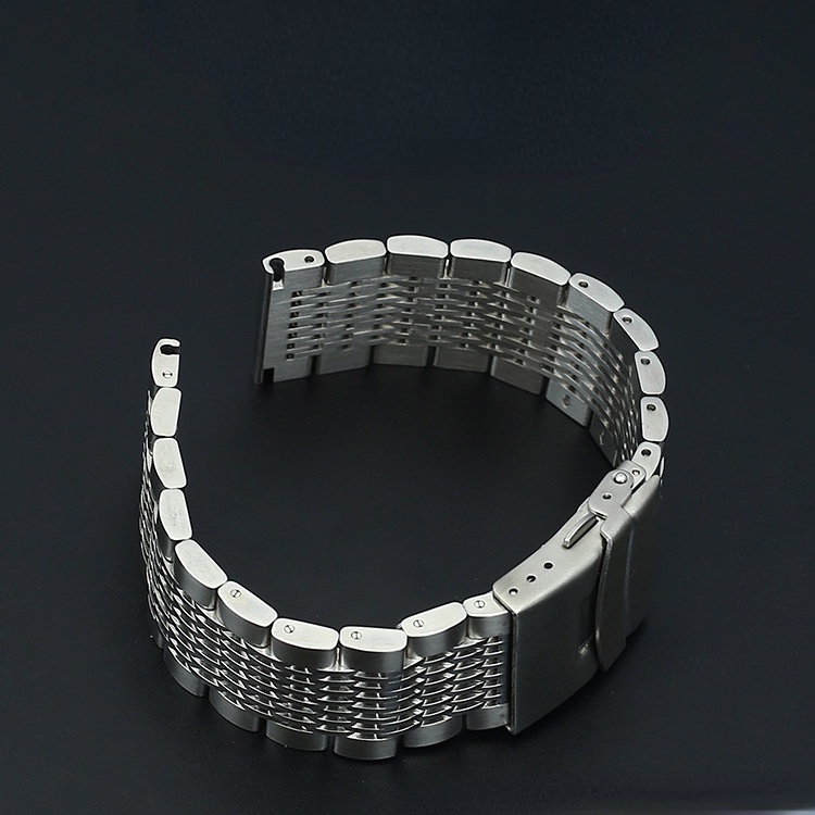 Dây Đeo Đồng Hồ Dạng Lưới Bằng Thép Không Gỉ 18mm 20mm 22mm 24mm
