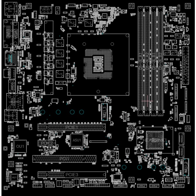 Sơ đồ mạch Boardview ASROCK B250M PRO4 rev 1.04 dùng cho thợ sửa chữa