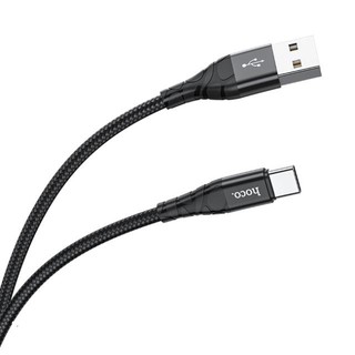 Cáp sạc nhanh 2.4A Hoco DU02 Plus chân Type-C dây bọc dù siêu bền dài 2M cho Android