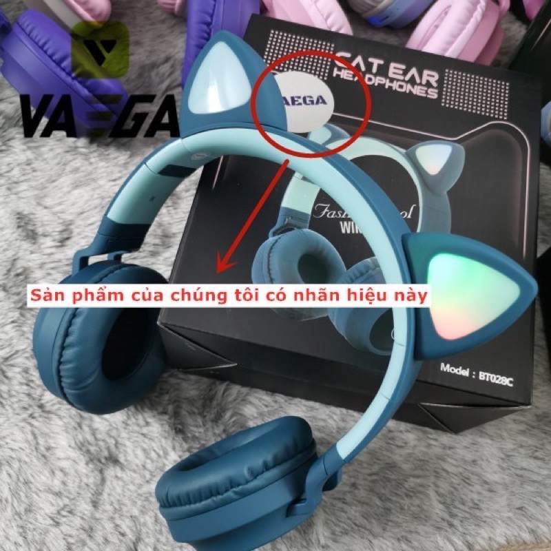 Tai Nghe Mèo Bluetooth, Headphone Tai Mèo Dễ Thương Có Mic,Âm Bass Mạnh Mẽ Và Dung Lượng Pin Khủng 400mAh | BigBuy360 - bigbuy360.vn