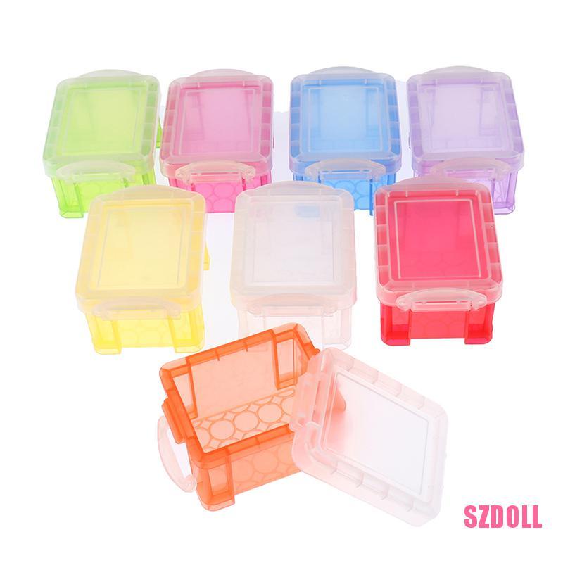 Set 2 Hộp Đựng Đồ Chơi Búp Bê Mini Bằng Nhựa Dễ Thương Cho Bé