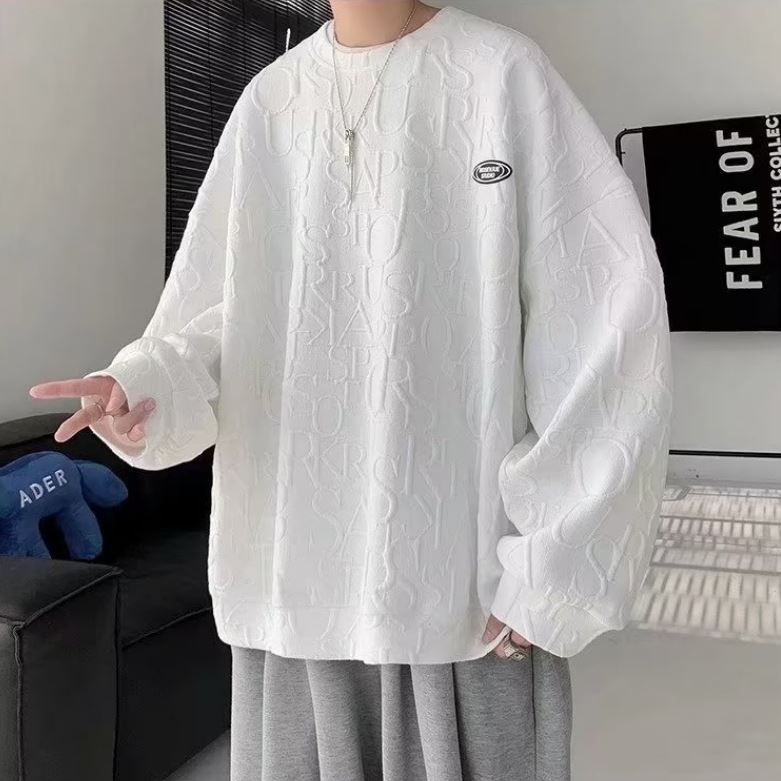 Áo sweater Dáng Rộng Phong Cách Hàn Quốc Thời Trang Xuân Thu Cho Nam