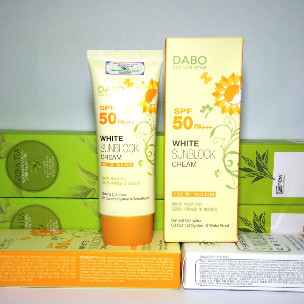 Kem chống nắng cao cấp DABO White Sunblock Cream SPF50 PA+++ 70ml