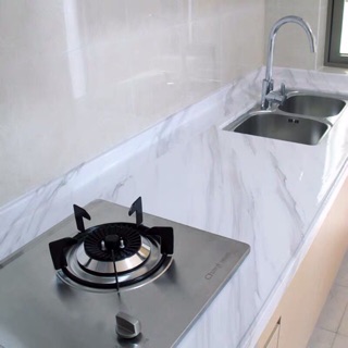 5M decal giả đá vân trắng xám keo sẵn khổ 60cm