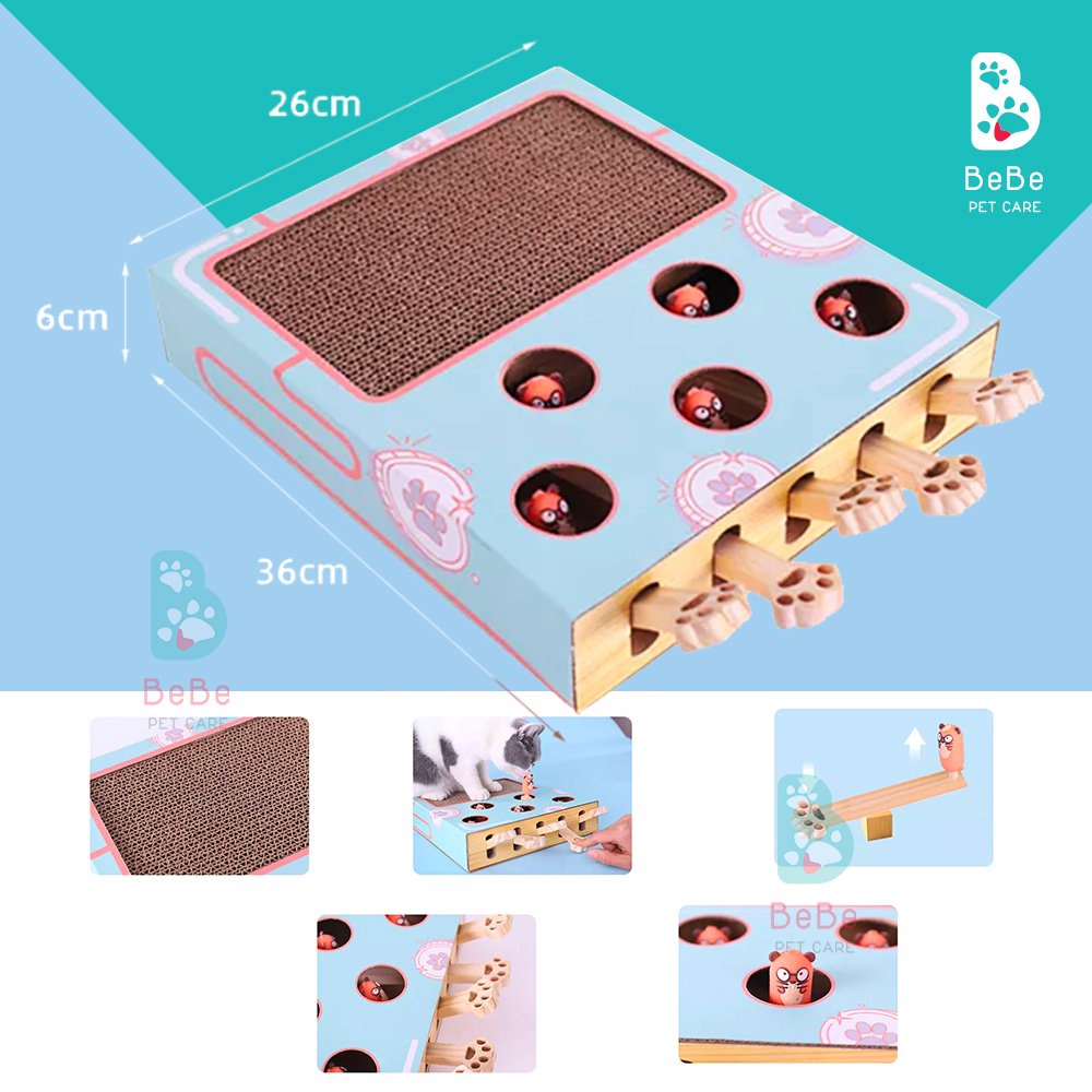 [Siêu Đáng Yêu - Kèm Catnip] Đập Chuột Kết Hợp Cào Móng - Đồ Chơi Cho Các Boss Mèo