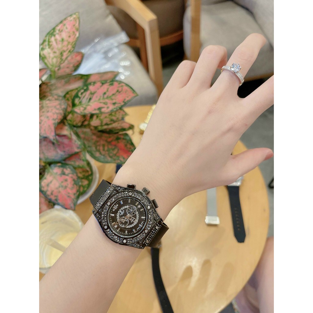 Đồng hồ nam nữ Hublot - đồng hồ unisex cặp đôi dây cao su có bảo hành 12tháng