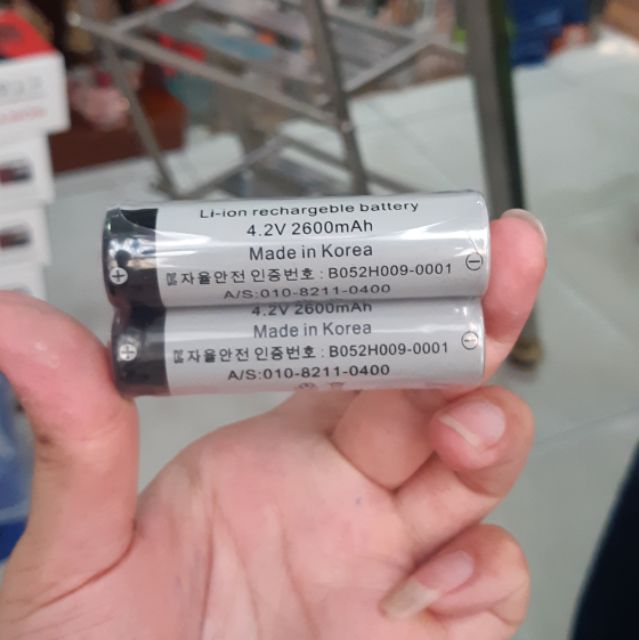  1 Viên Pin Sạc Hàn Quốc 18650 Li-lon 4.2V - 2600mAh