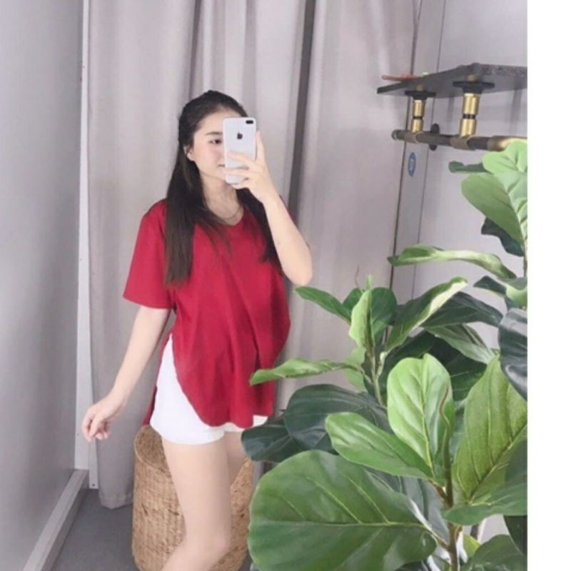 Áo thun phom rộng lai bầu