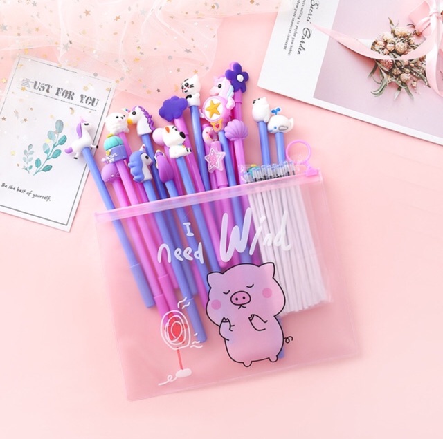 Combo 10-20 bút kèm theo túi và 20 ruột
