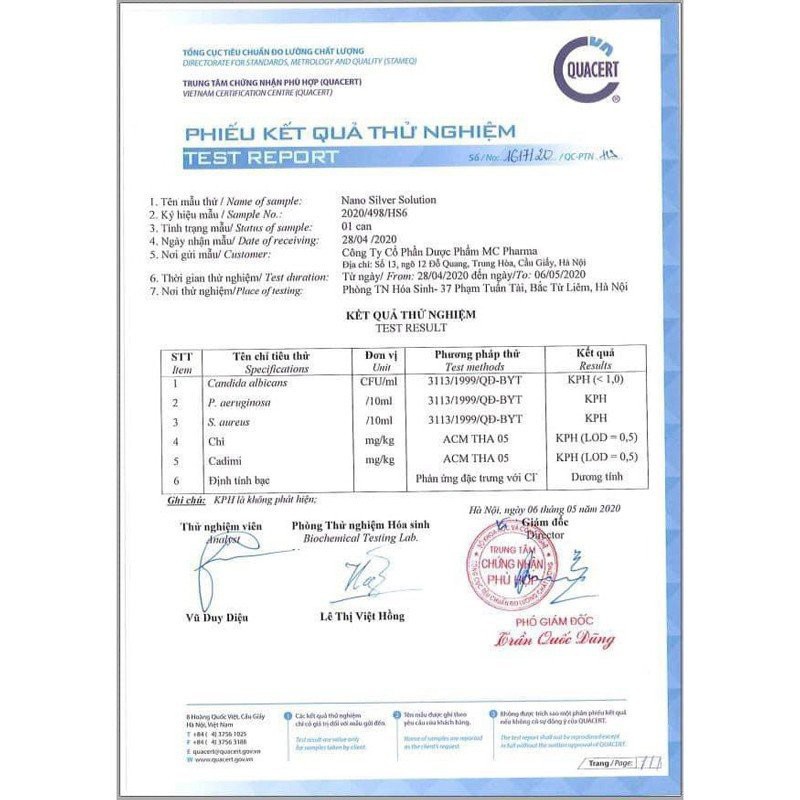 SALE - Dung dịch khử khuẩn NANO SLIVER dùng cho máy phun khói