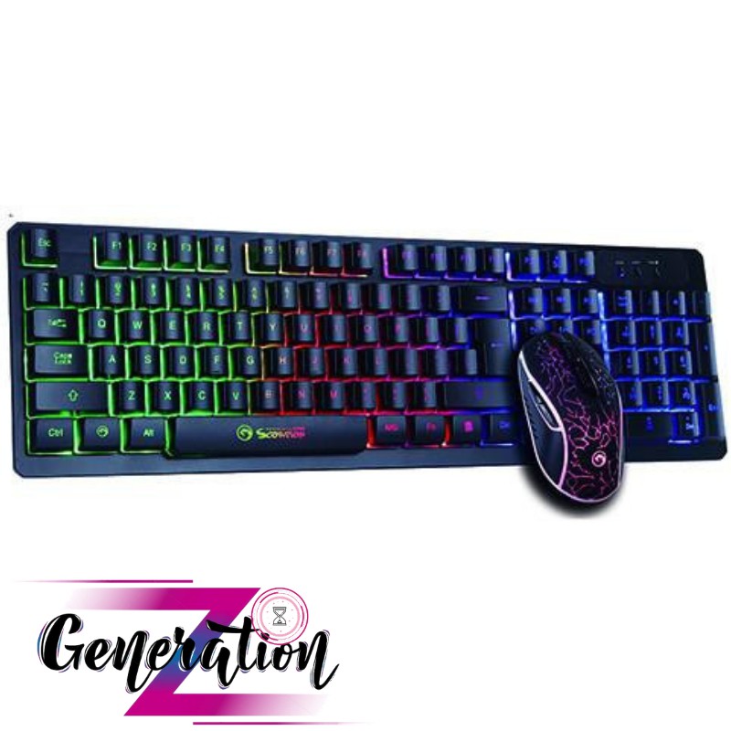 Bộ Bàn Phím giả cơ và Chuột Marvo KM408 - KEYBOARD MOUSE LED MARVO (KM408)