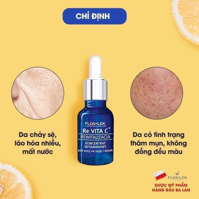 Serum vitamin C kết hợp Retinol thực vật Floslek