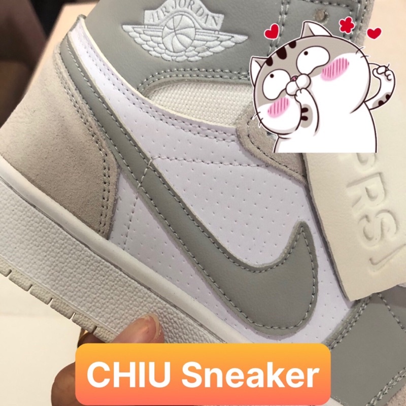 [ CHIU Sneaker ] Giày Sneaker jd1 cổ cao paris hàng độc da full da bò thật Jordan cổ cao trắng