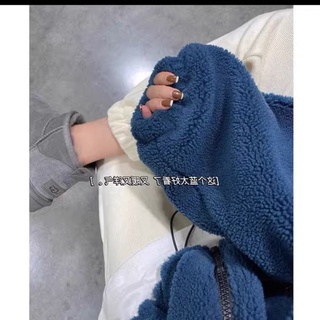 Áo khoác lông trần bông basic oversize siêu ấm