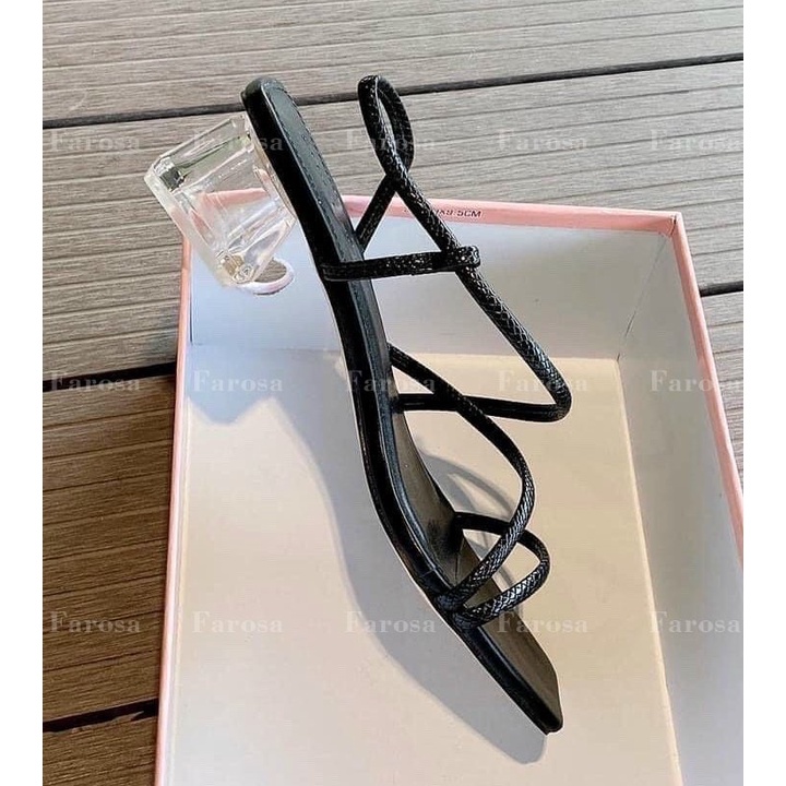 Dép sandal nữ dây chéo gót pha lê 3p hàng đẹp mã G50