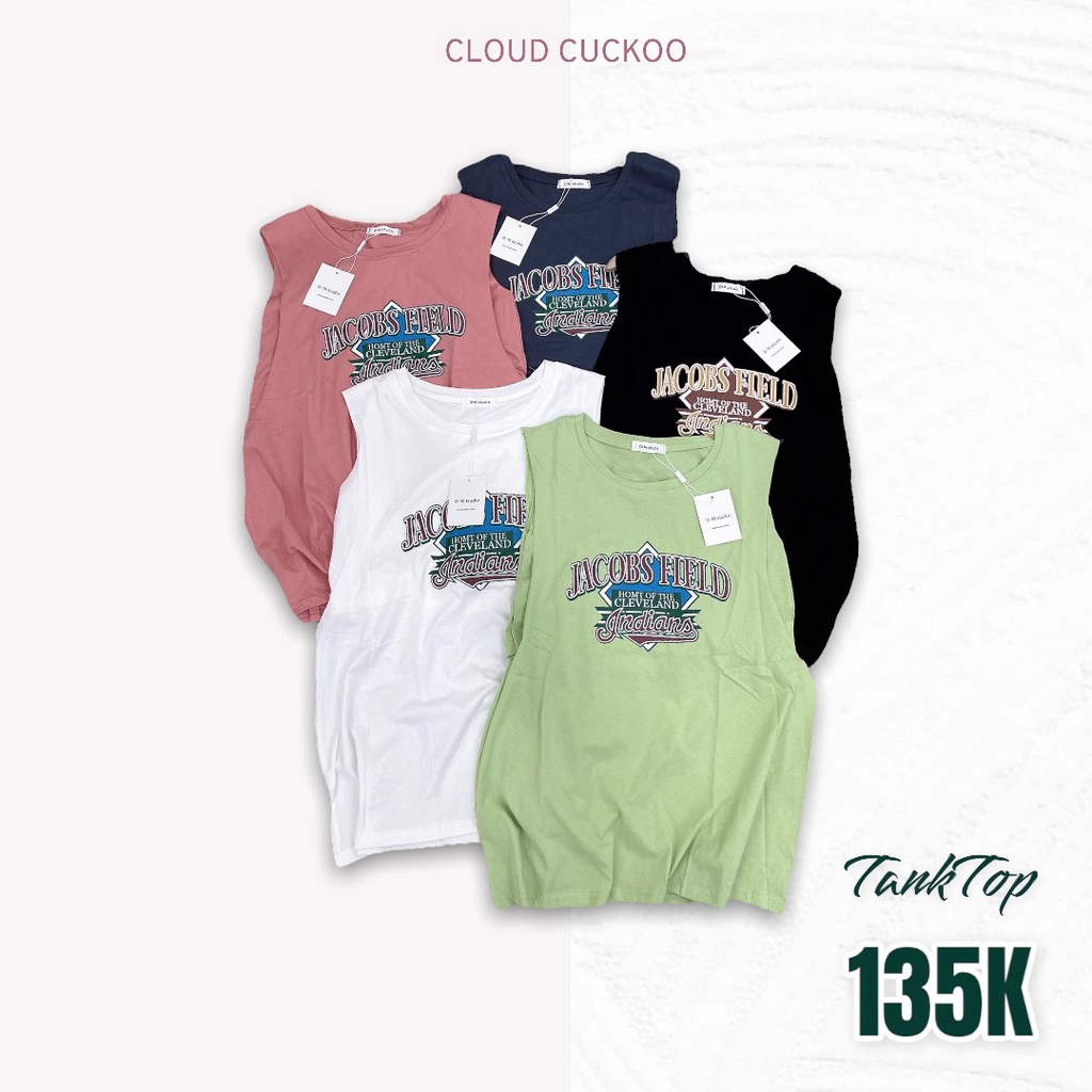 Áo Tanktop In Chữ Jacob Có Lớp Trong Chất Cotton Mát - Mã Số: 21062