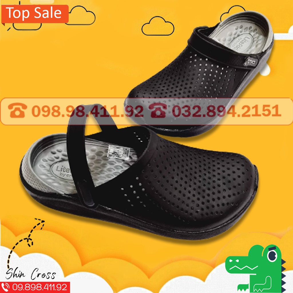 Giày dép Cross quai ngang màu đen đế đen DEPCR1iii tặng thêm 1 hộp dép cross
