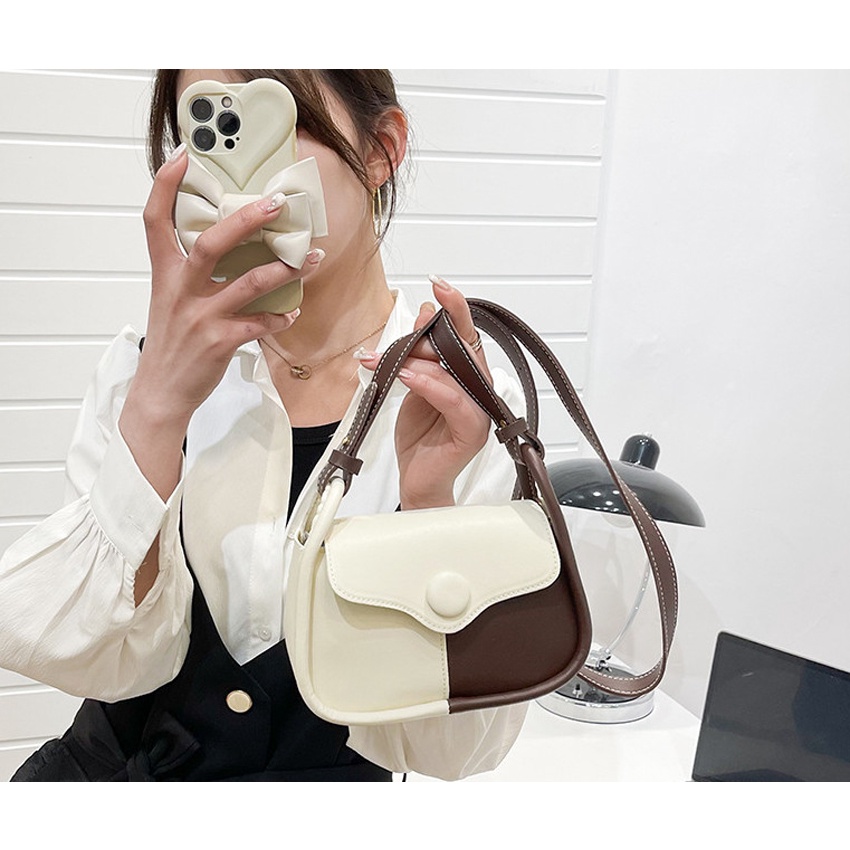 Túi xách nữ đẹp túi đeo chéo Hàn Quốc Đi chơi da mềm vá mầu Thanhthushop68 625