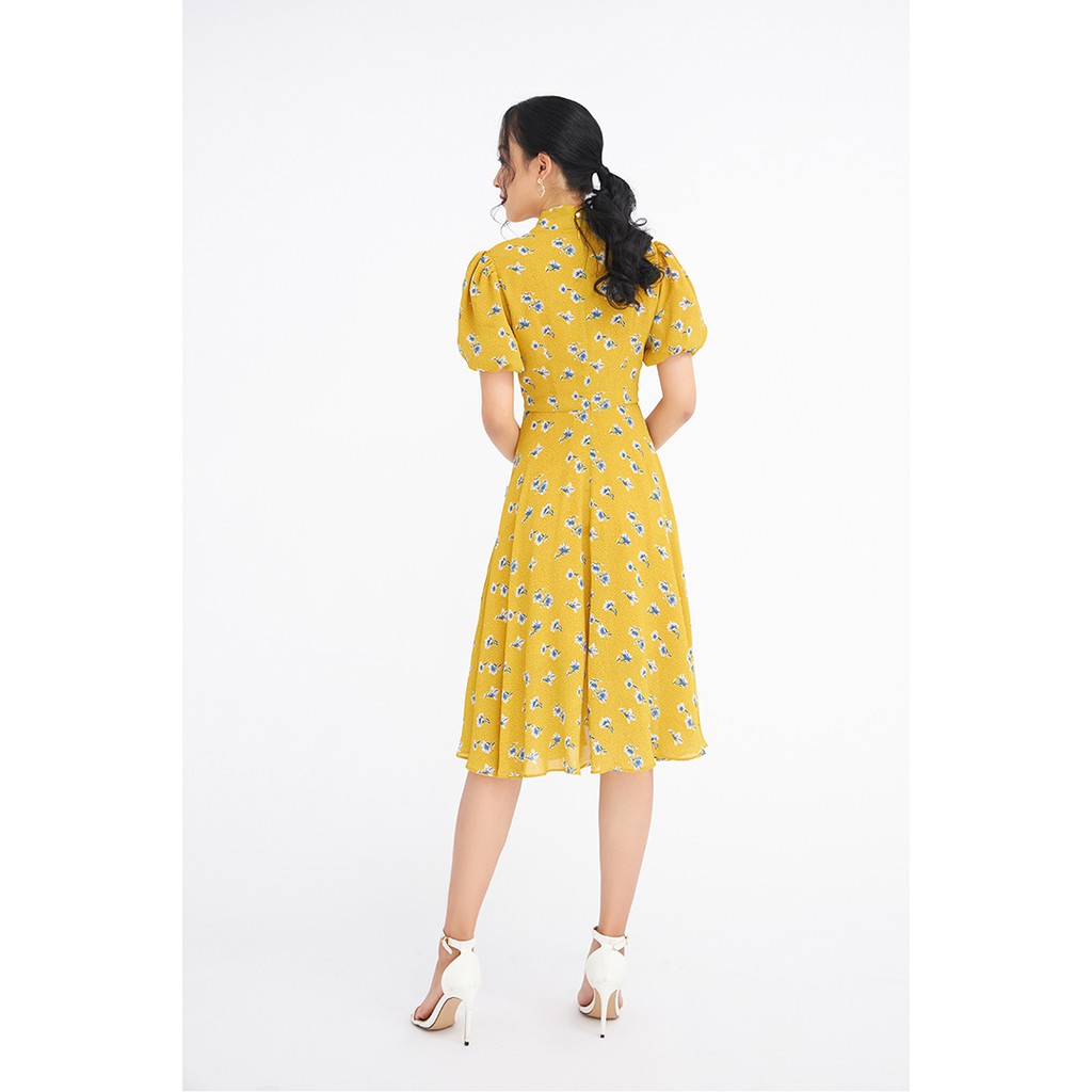 [Mã WABR0101 giảm 10% đơn 99K] Đầm ngắn tay bồng nơ cổ - 20Again - DDA0947 | BigBuy360 - bigbuy360.vn