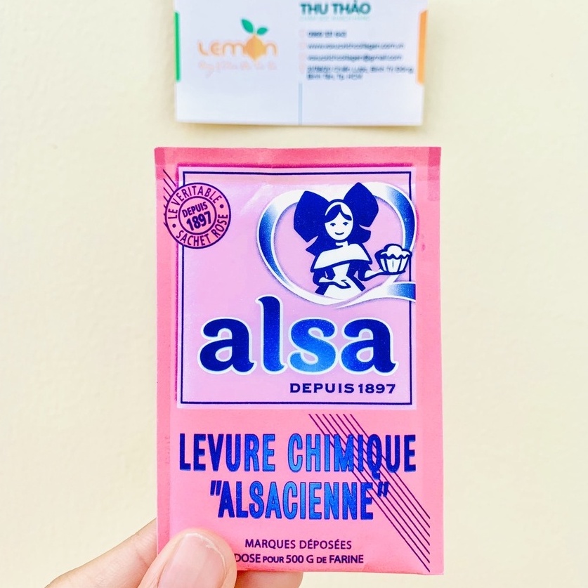 Bột nở ALSA (Bột nổi baking powder) hàng Pháp - Gói 11g mẫu mới - Sỉ giá tốt