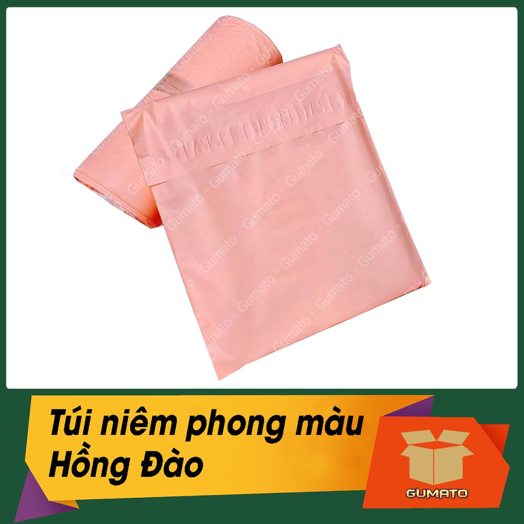 Túi gói hàng niêm phong màu Hồng Đào, hàng có sẵn nhiều size
