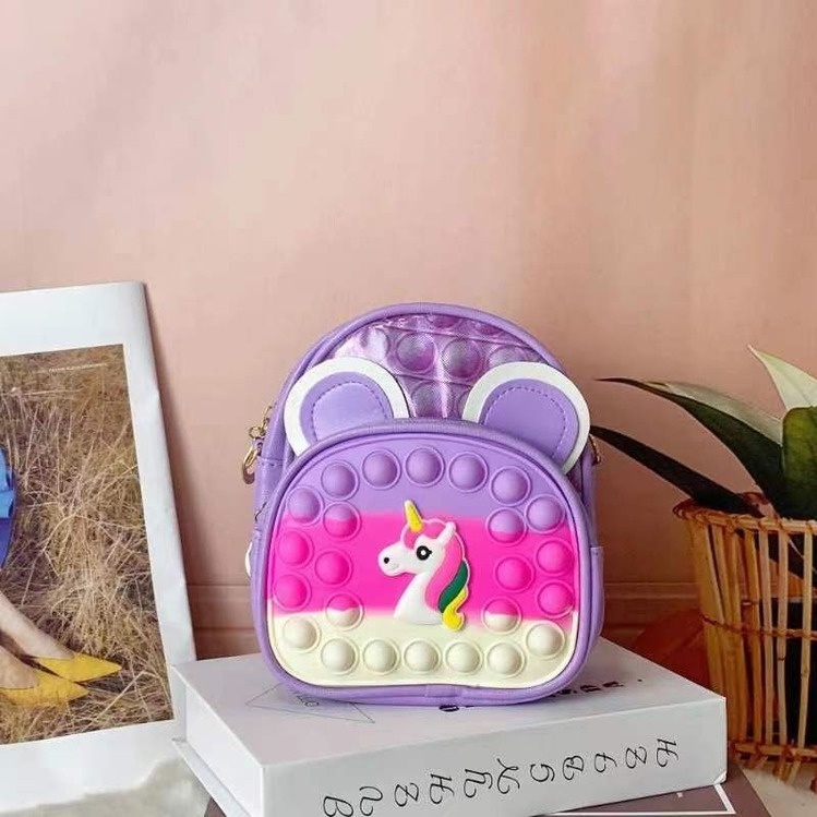 [Còn Hàng!!]Ba Lô Kích Thước Lớn 23CM In Hình Kỳ Lân Xinh Xắn Cho Bé Trai Gái