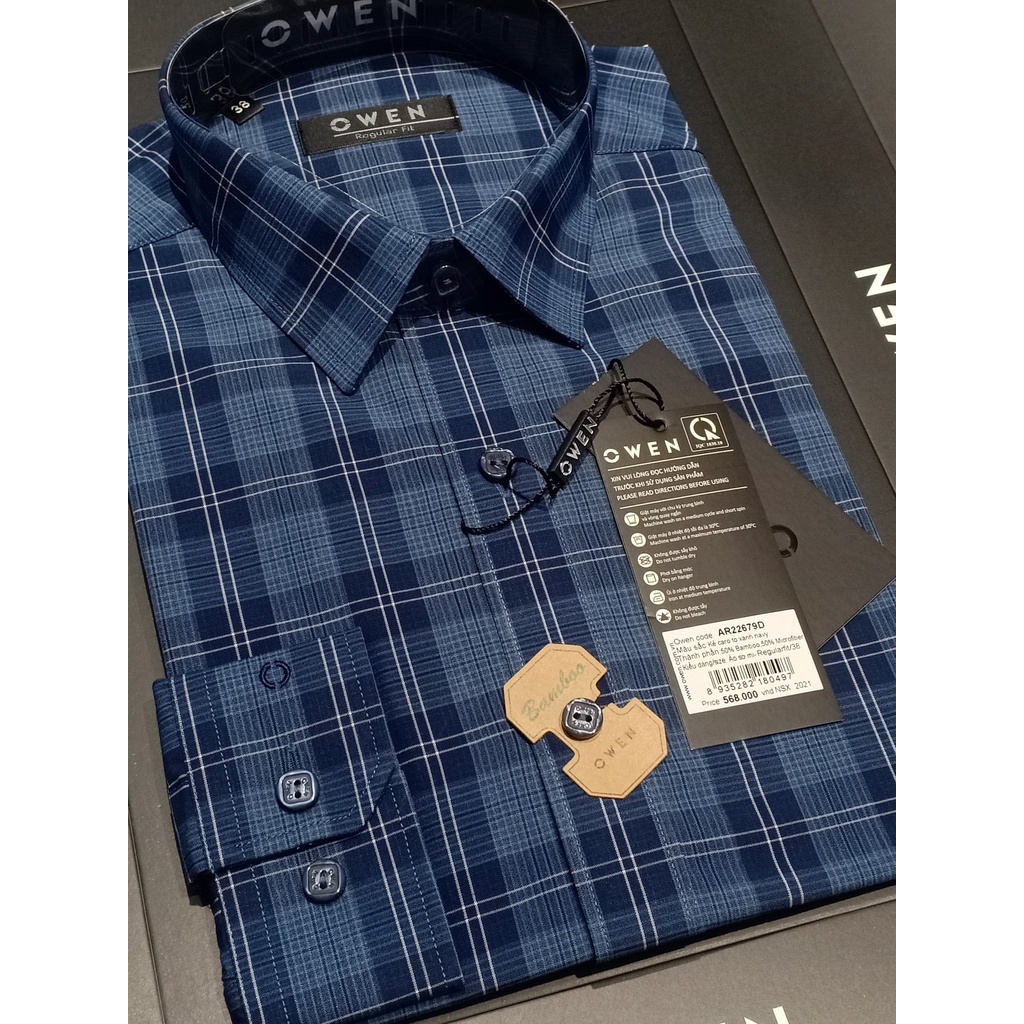 Áo sơ mi owen dài tay kẻ ô - 22679