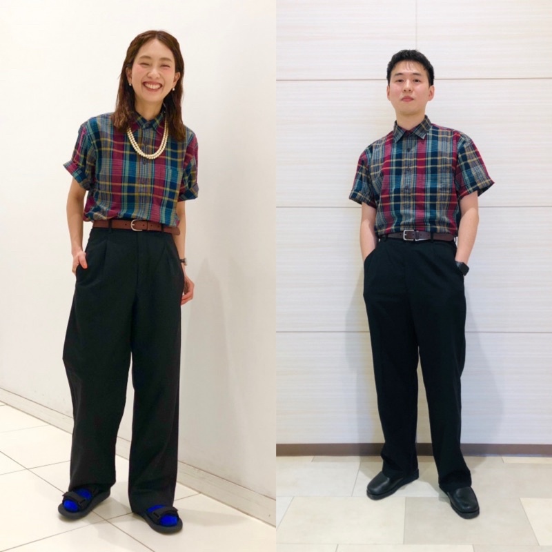 Áo sơ mi polo nam cộc tay kẻ caro thời trang của Uniqlo