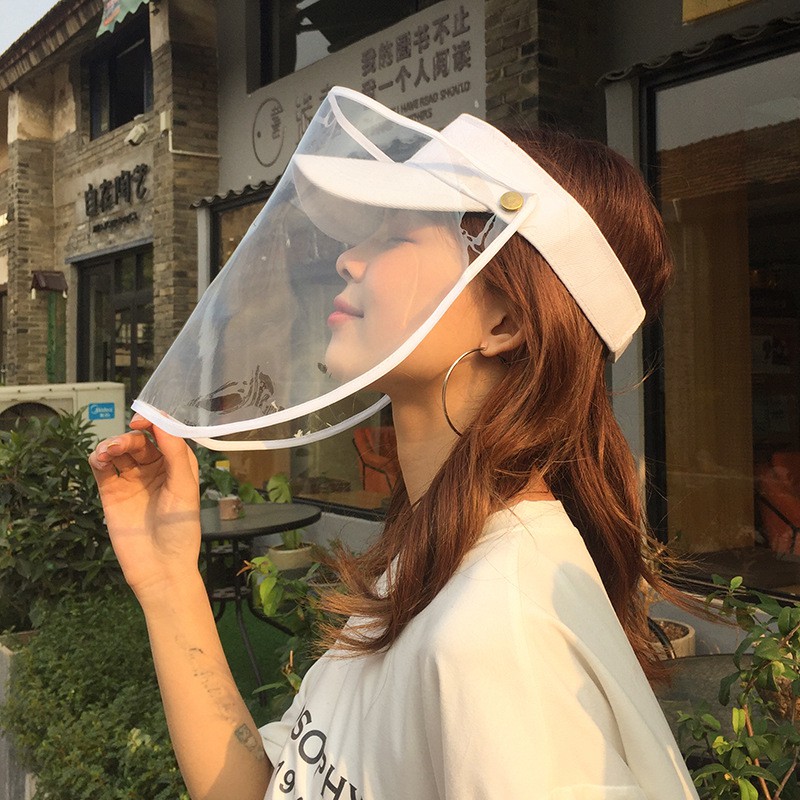 Nón Lưỡi Trai Nửa Đầu Có Tấm Che Bảo Vệ Mặt Chống Nắng Chống Rơi Tháo Được Phong Cách Hàn Quốc Thời Trang Cho Nam Và Nữ