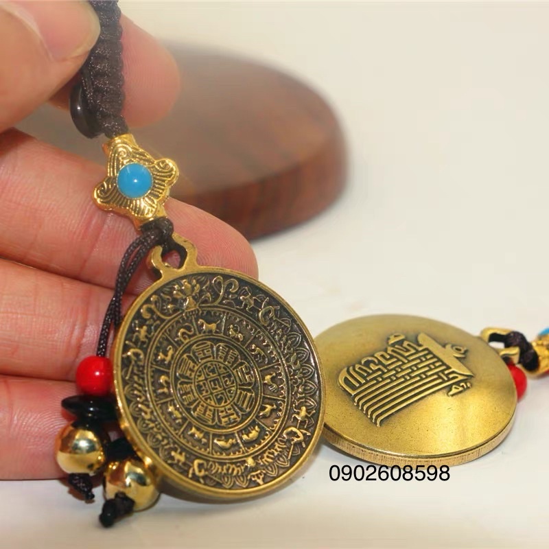 Móc Đeo Linh phù Cửu Cung Văn Thù Bát Quái