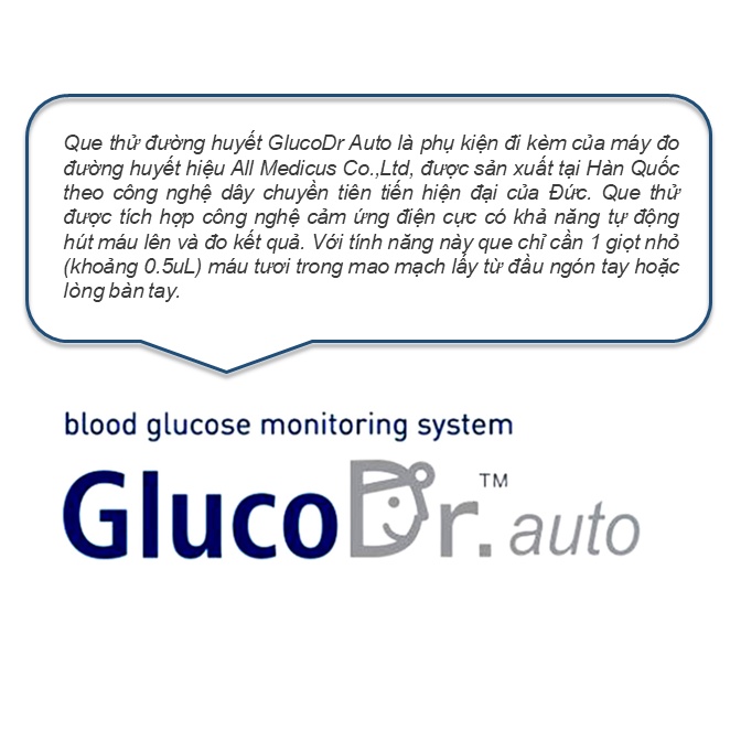 25/50 Que thử đường huyết Gluco Dr Auto