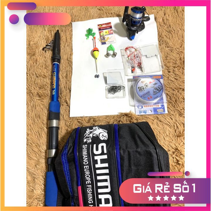 [ Xả Kho ] Combo Cần Câu Cá Bộ Cần Shimano-Máy-Túi Đựng Cần Đủ Size Kèm Phụ Kiện
