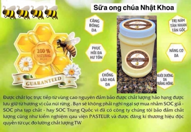 50g sữa ong chúa tươi giá tại trại, đạt ATTP