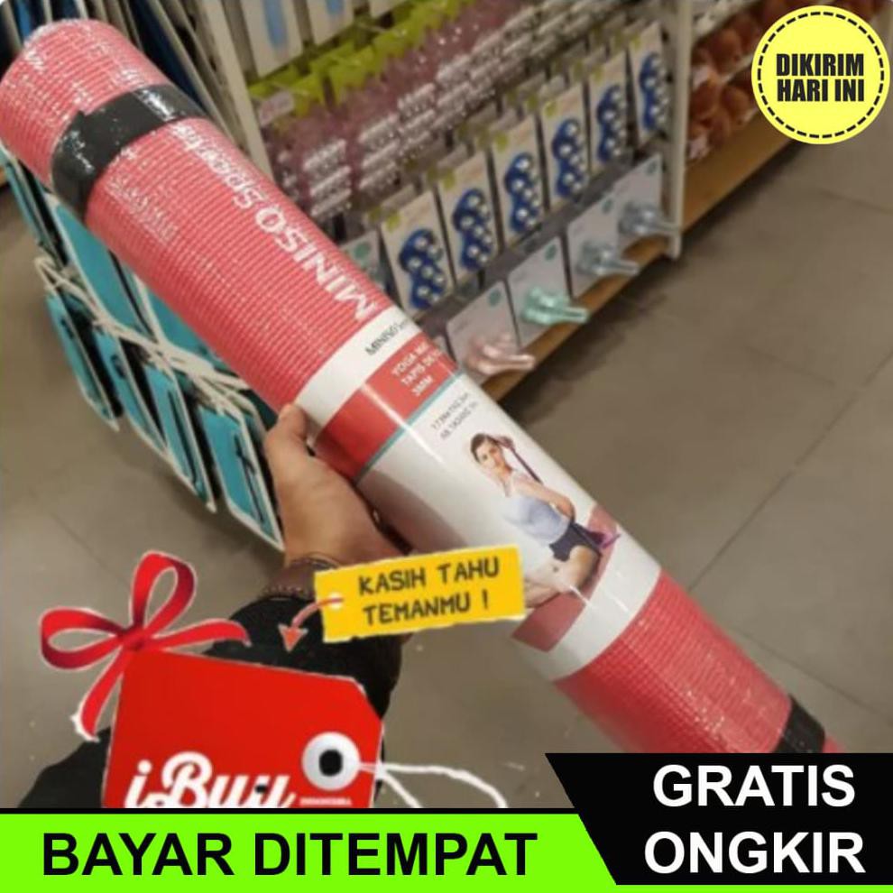 Thảm Tập Yoga Dày 0.3cm Cc4398 Miniso 173cm X L 61cm