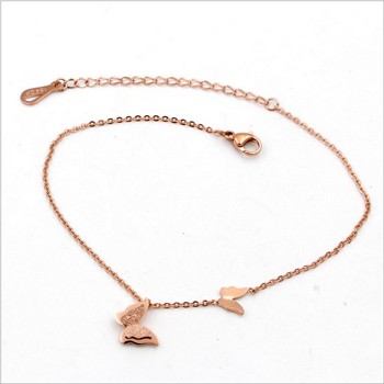 Lắc tay kiêm lắc chân Titan 2 con bướm LC44 (màu đồng) bởi winz.vn