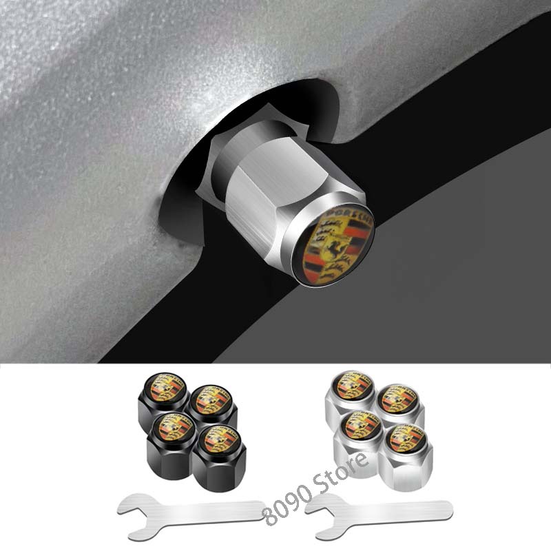 Set 4 Nắp Van Bánh Xe Ô Tô Porsche Panamera Cayenne Macan