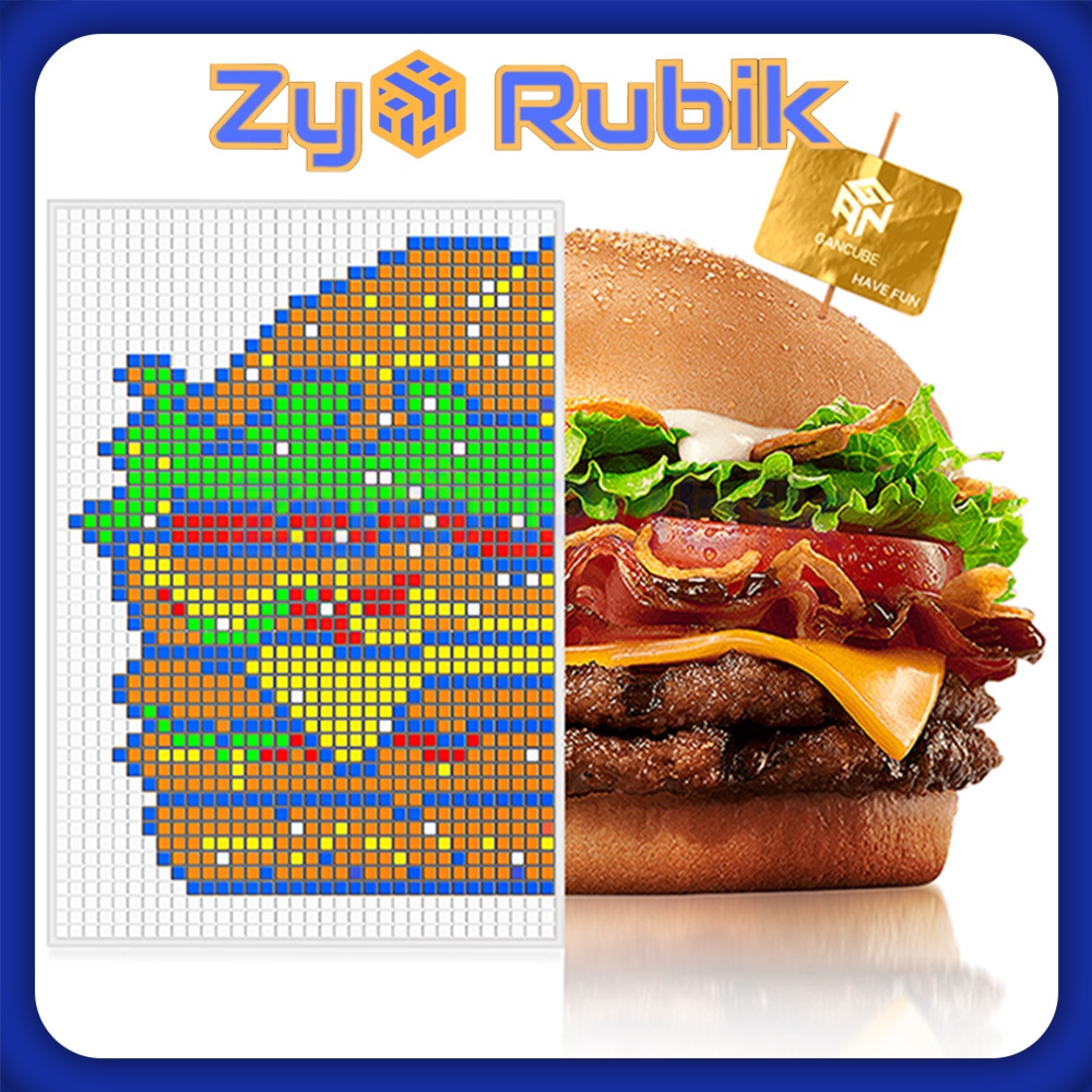 Rubik 3x3 Gan Mosaic - Đồ Chơi Trí Tuệ Xếp Hình - Khối Lập Phương 3 Tầng - Zyo Rubik